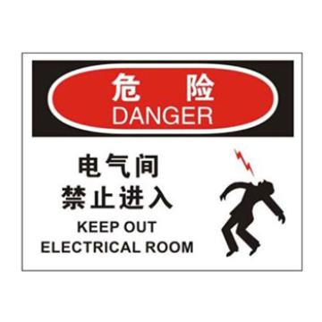 Blive OSHA危险标识-电气间禁止进入，PP板，250×315mm，BL-PP-32772 售卖规格：1包