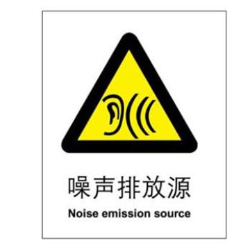 Blive 警告类安全标识-噪声排放源，PP板，250×315mm，BL-PP-32918 售卖规格：1包