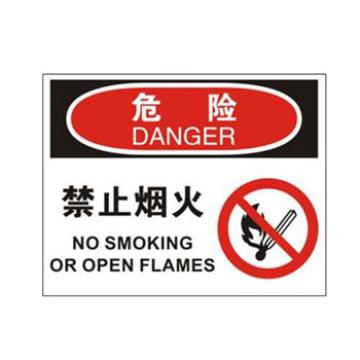 Blive 火灾消防类当心标识-禁止烟火，PP板，250×315mm，BL-PP-33124 售卖规格：1包