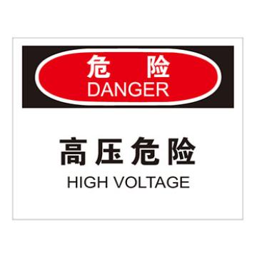 Blive 电气伤害类危险标识危险高压危险，PP板，250×315mm，BL-PP-33202 售卖规格：1包