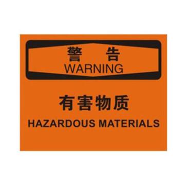 Blive OSHA警告标识-有害物质，1mm铝板，250×315mm，BL-AL-32663 售卖规格：1包
