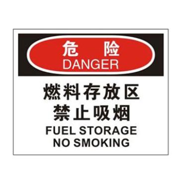 Blive 火灾消防类危险标识危险-燃料存放区，禁止吸烟，1mm铝板，250×315mm，BL-AL-32079 售卖规格：1包