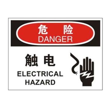 Blive 电气伤害类危险标识危险-触电，1mm铝板，250×315mm，BL-AL-33085 售卖规格：1包