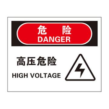 Blive 电气伤害类危险标识危险-高压危险，1mm铝板，250×315mm，BL-AL-32128 售卖规格：1包
