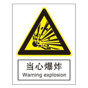 Blive 国标4型警告类-当心爆炸，PP板，400×500mm，BL-PP-32439 售卖规格：1包