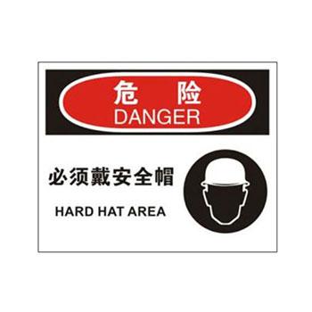 Blive 个人防护类当心标识-必须戴安全帽，1mm铝板，250×315mm，BL-AL-32127 售卖规格：1包