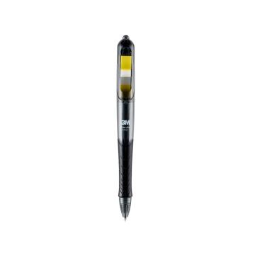 3M 标签笔，694-BK 黑色 抽取指示标签中性笔备考笔 黄色标签 售卖规格：1支