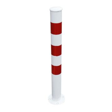 嘉辽 75cm，钢管警示柱，白色烤漆红色贴膜，JT1223 售卖规格：1个
