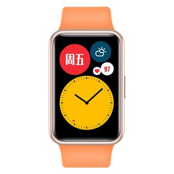 华为 watch fit 华为手表 运动智能手表方形 蜜瓜橙 tia-b19