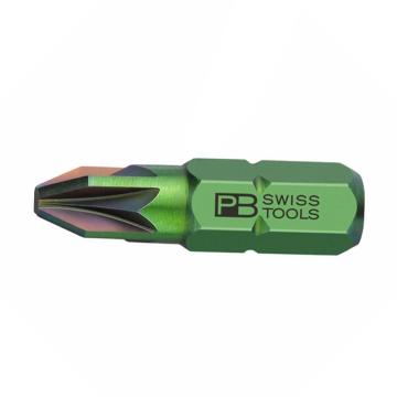 PB SWISS TOOLS 6.35mm(1/4")六角柄米字螺丝刀批头，10支/盒，PB C6.192/0盒装 PZ0*25mm 售卖规格：1盒