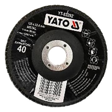 易尔拓/YATO 棕刚玉钹型百叶轮，YT-83292 125×22.23，40# 售卖规格：1个