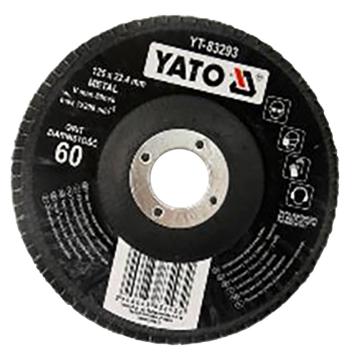 易尔拓/YATO 棕刚玉钹型百叶轮，YT-83293 125×22.23，60# 售卖规格：1个