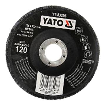 易尔拓/YATO 棕刚玉钹型百叶轮，YT-83296 125×22.23，120# 售卖规格：1个