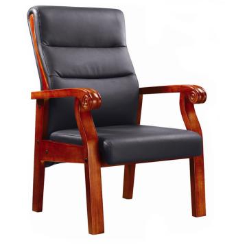 京鑫辉 会议椅，XH-HY01 实木会议椅职员皮革椅培训椅木质办公椅 60*80*108mm 5张起订 售卖规格：1把