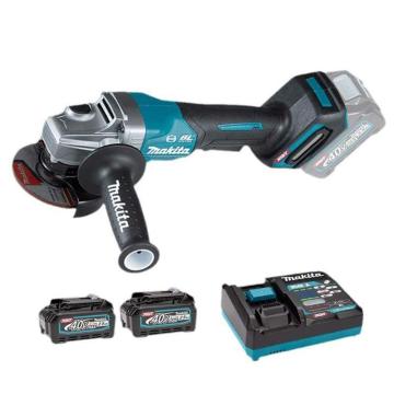 牧田/makita 充电式角向磨光机角磨机打磨机，GA011GD201 ，砂轮100mm4寸，40V /2.5Ah两电一充 售卖规格：1台