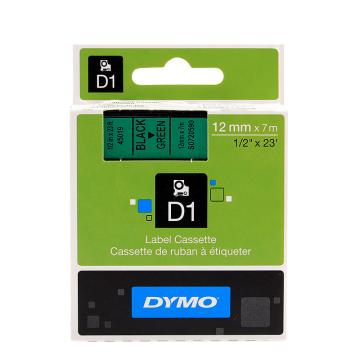 DYMO 商用D1电子标签带，SC45019 绿底/黑字 12mm*7m 售卖规格：1卷