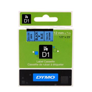 DYMO 商用D1电子标签带，SC45016 蓝底/黑字 12mm*7m 售卖规格：1卷