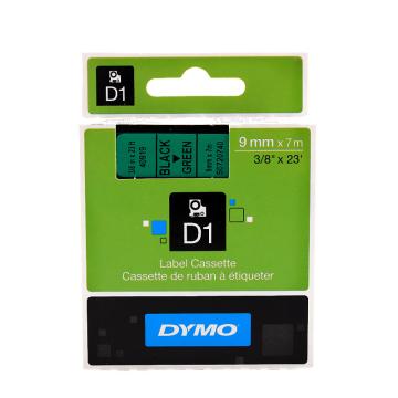 DYMO 商用D1电子标签带，SC40919 绿底/黑字 9mm*7m 售卖规格：1卷