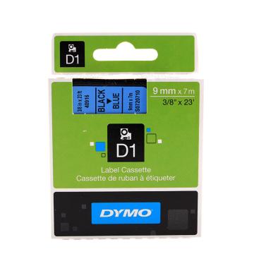 DYMO 商用D1电子标签带，SC40916 蓝底/黑字 9mm*7m 售卖规格：1卷