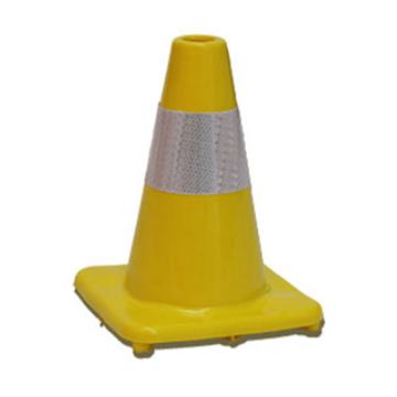 嘉辽 黄色PVC交通安全反光路锥，30公分，JT1202 售卖规格：1个