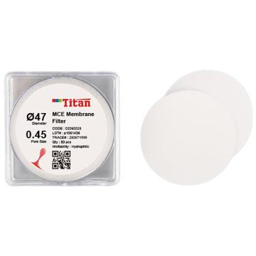 泰坦 微孔滤膜 混合纤维素（MCE） 0.45μm 47mm，1盒（50片/小盒,100片/盒）FXLM-0006 售卖规格：1盒