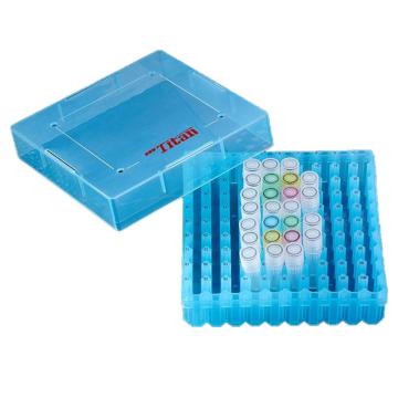 泰坦 塑料冷冻盒，PP 耐受温度范围：-90℃到121℃ 红黄蓝绿白五色装 100格，1袋（5个/袋），SWDC-H0007 售卖规格：1袋