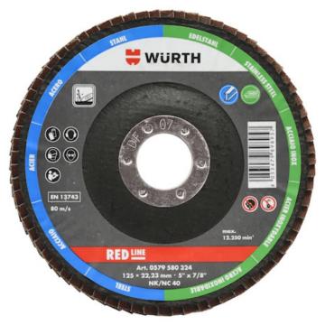 伍尔特/WURTH 百叶轮-刚玉凸面型，0579580326 直径125mm×孔22.23mm×粒度60# 售卖规格：10个/包