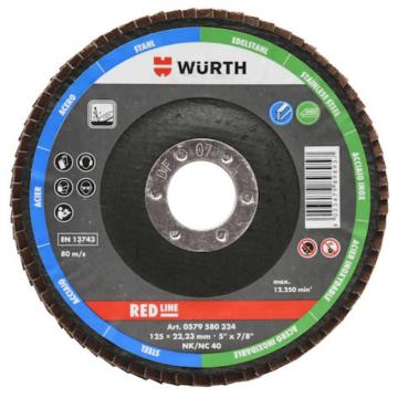 伍尔特/WURTH 百页轮-刚玉平面型，0579580504 直径100mm×孔16mm×粒度40# 售卖规格：10个/包