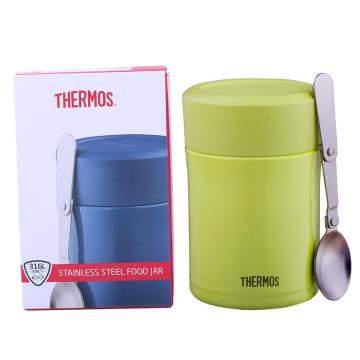 膳魔师/THERMOS 焖烧杯，TCLA-470荧光绿 保温杯316L不锈钢焖烧罐闷烧杯 售卖规格：1个