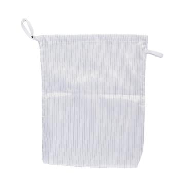 翰洋潔凈 豎條紋單層防靜電潔凈布袋(30*45cm) 100D，H1103 白色 單位：個