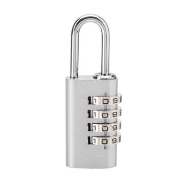 罕码 铝合金密码锁（四位密码）宽度21mm 银色，HMLK3012