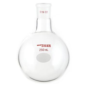 泰坦 单颈圆底球瓶，厚壁高强度，磨口：19/22，250ml 特优级 爆款，TF309250 售卖规格：1个