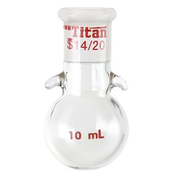 泰坦 具挂钩圆底烧瓶，磨口：14/20，10ml 特优级，TF331410 售卖规格：1个