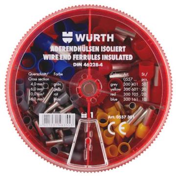 伍尔特/WURTH 绝缘过线管组套，0557301 DIN46228-CU-(J2N)-(4,0-16,0) 售卖规格：1套