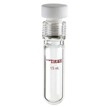 泰坦 厚壁耐压瓶，15ml，15#螺口，瓶身外径×螺口以下长度：26×70mm 特优级，TP160001 售卖规格：1个