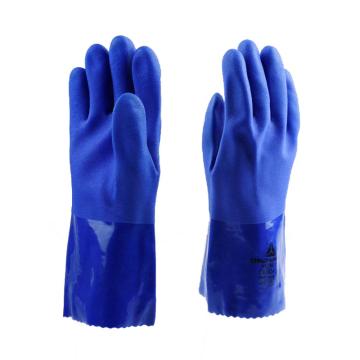 代尔塔 201780-9寸 PVC涂层防化，棉绒衬里手套 VE780