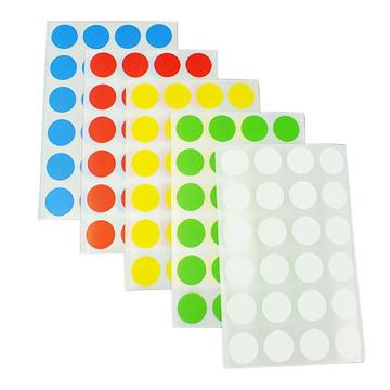 泰坦 彩色圆点标签，φ2cm，适合分类标识，（适合铅笔、钢笔、油性笔），1袋（5色各2页），TYBQ-0050 售卖规格：1袋