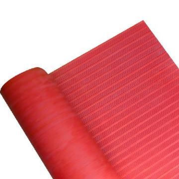 Raxwell 耐高压条纹防滑绝缘垫，RJMI0068 红色 5mm厚，1m宽，5米/卷，10KV 售卖规格：1卷