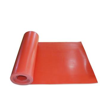 Raxwell 耐高压光面平面绝缘垫，RJMI0005 红色 3mm厚，1m宽，5米/卷，5KV 售卖规格：1卷