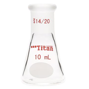 泰坦 三角瓶，厚壁高强度，磨口：14/20，10ml 特优级，TF661410 售卖规格：1个