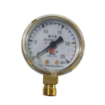 隆兴 氧气压力表，Y-60-0-25Mpa-14*1.5,氧气 售卖规格：1个
