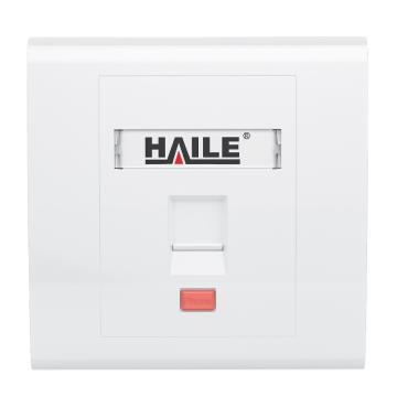 海乐 网络面板套装，HT-861C5 单口面板+超五类网络模块 售卖规格：1套