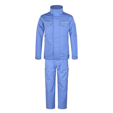 优普泰 防电弧夹克+防电弧裤子套装，FD002-XL 9卡二级 阻燃防电弧，蓝色XL码（同款50套起订） 售卖规格：1套