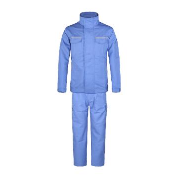 优普泰 防电弧夹克+防电弧裤子套装，FD001-2XL 6.7卡一级 阻燃防电弧，蓝色2XL码（同款10套起订） 售卖规格：1套
