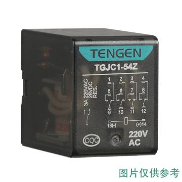 天正电气 小型电磁继电器，TGJC1-52Z D24V（带灯)(祥云3.0) 售卖规格：1个