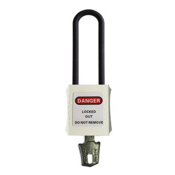 都克 不锈钢挂锁钢缆安全挂锁，P81 白色 售卖规格：1把