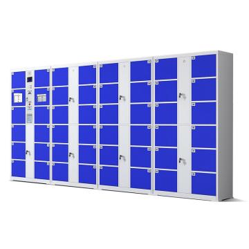 安赛瑞 智能存包柜，高1800×宽3400×深460mm，蓝色，48门条码型，冷轧钢板，静电喷塑，700381