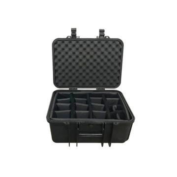 安賽瑞 拉桿防水安全工具箱，材質:PP塑料,規格:50×38×26cm(外徑),黑色空箱配魔術貼內膽,28513