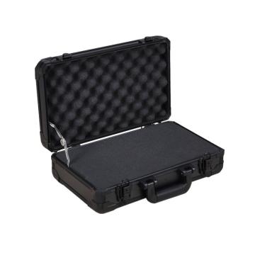 安赛瑞 手提式铝合金设备箱，材质:铝合金,规格:68×32×18cm(外径),黑色空箱配填充棉,28502