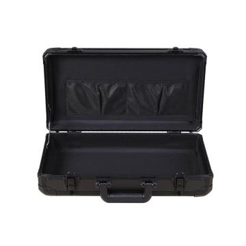 安赛瑞 手提式铝合金设备箱，材质:铝合金,规格:47×25×12cm(外径),黑色空箱,28495